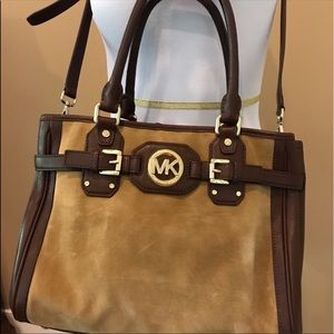 SOLD Authentic Michel Kors suede leather tote SOLD